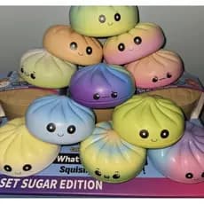1 pc Squishy Dumpling Bun Toy Pressão De Aumento Lento Cores Fofas Para Diversão E Foco Bom