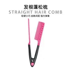 Pente de cabelo fofo pente de cabeleireiro disco estilo de cabelo pente V-Clip alisamento pente doméstico cabeleireiro a