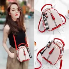 Bolsa feminina de um ombro e dupla utilização, verão 2026, novo estilo, versão coreana, mochila pequena moderna, bolsa m