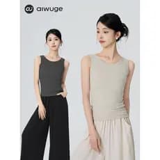 Aiwuge terno de dança moderno sem mangas colete feminino adulto terno de treinamento corporal novo estilo terno de dança