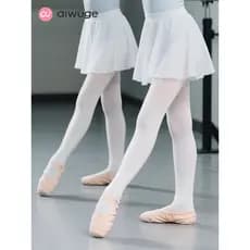 Traje de dança infantil meio comprimento saia líquida macia meninas dança chinesa Ballet prática traje meio comprimento 