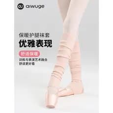 Aiwuge meias de dança quentes sobre o joelho meias femininas Ballet pilha meias Pilates proteção de perna joelho meias e