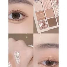 Chocolate Jiugongge paleta de sombras Glitter perolado fosco cor terra puro desejo Nude maquiagem barato estudante nove