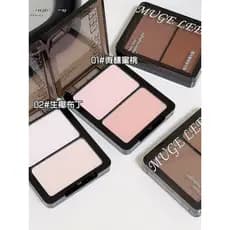 MUGELEEN Fosco Alto Brilho Duplo Iluminar Sombra de Nariz Alto Brilho Sombra Blush Disco Tudo-em-Um Fosco Disco Duplo Br