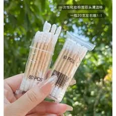 Frete grátis mais de 9.9 Yuan cotonete de guardanapo sanitário Premium/cotonete de madeira de duas cabeças cotonete de g