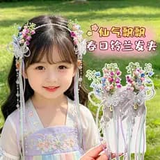 Crianças primavera arco flor hairpin doce atmosfera clipe lateral hairpin Gypsophila Super fada viagem acessórios para o