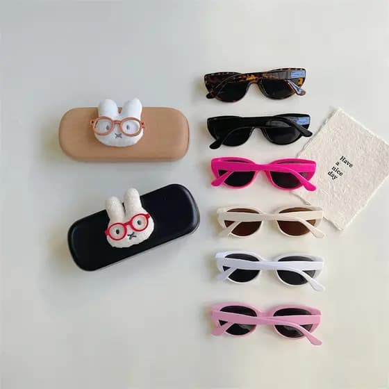Óculos de sol infantis conjunto de 2 peças bebê moda olho de gato óculos de sol meninos meninas óculos de sol Anti-ultra