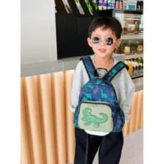 Pequeno dinossauro crianças mochila de viagem Ultra-leve dos desenhos animados menino ao ar livre mochila Anti-perdido b