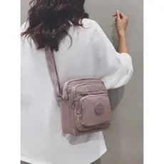 Bolsa pequena feminina leve para caminhada, bolsa mensageiro para bebê de meia-idade, mãe idosa, vários bolsos, lazer, e