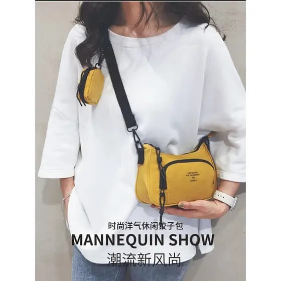 Ao ar livre portátil pequeno saco do mensageiro feminino 2026 novo estilo à prova dwaterproof água masculino náilon lona