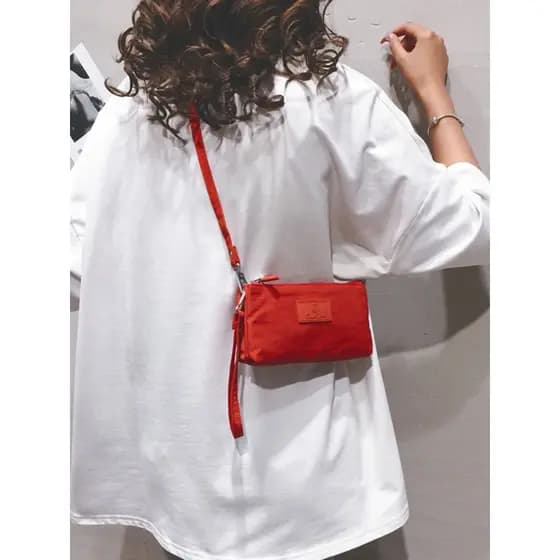Pequena bolsa de embreagem feminina náilon pano saco embreagem moeda bolsa 2026 novo Casual All-Match Cross-corpo telefo