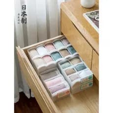 Japão importado caixa de armazenamento de roupa interior gaveta compartimento de roupa interior caixa de organização mei