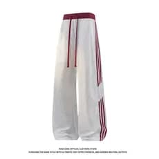 NASAB-EARE Calça de moletom esportiva listrada americana masculina verão contraste cor Street Wear solta Casual calças c
