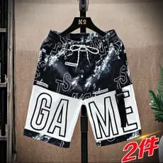 2024 verão masculino na moda shorts Casual gelo sentir shorts de cinco pontos masculino Street Wear calças de praia impr