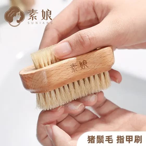 Suniang escova de cerdas para unhas, limpeza de sujeira para unhas, lavagem de mãos, escova pequena, ferramenta útil de