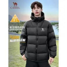Camelo preto diamante para baixo jaqueta masculina inverno esportes ao ar livre pão jaqueta 2026 jaqueta feminina à prov
