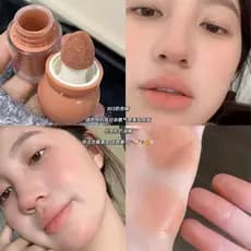 Blush líquido com almofada cera macia!Diário diversos oxigênio sentir baixa saturação creme laranja luz rosto de longa d