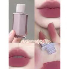 Baixo saturado cor Nude leite chá ~ liso rosto clareamento lábio esmalte batom fosco cinza pó lábio lama nicho cor pêsse