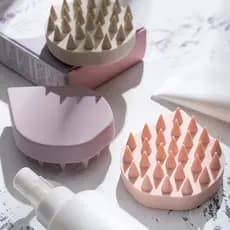 Escova de shampoo japonesa calmante pente de massagem do couro cabeludo Silicone shampoo pente terapia de cabelo cabeça