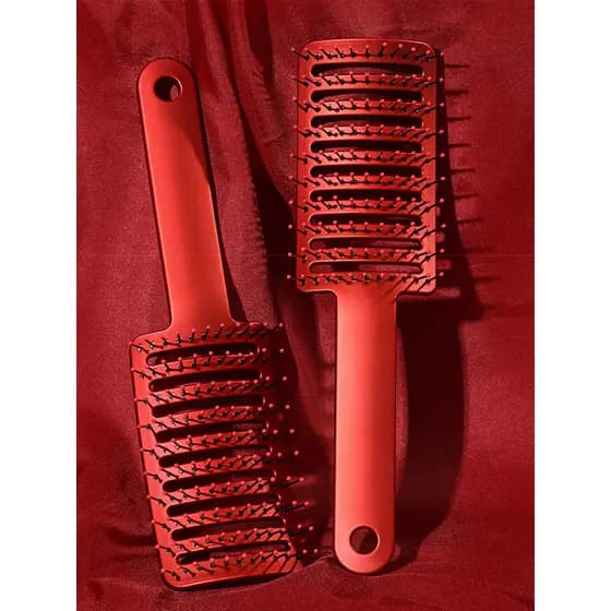 Costelas de porco pente de osso de peixe vermelho senhoras dedicado Curling pente raiz do cabelo fofo alta crânio ferram