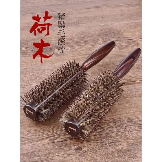 Pente de ondulação pente senhoras dedicado cabelo soprando curling pente barbearia rolando pente de cerdas pente domésti