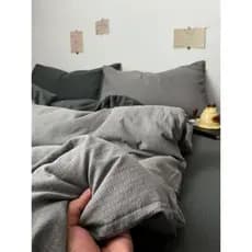 Cama de fio duplo conjunto de quatro peças lençol capa de edredão dormitório estudantil único conjunto de três peças rou