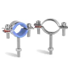 Suporte de tubo em aço inoxidável 304 com haste roscada, abraçadeira, braçadeira de tubo, braçadeira de fixação, fixador