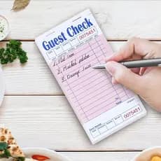 Formulários personalizados em inglês para pedidos de entrega de menu, de duas, três e quatro folhas, cadernos, DONO