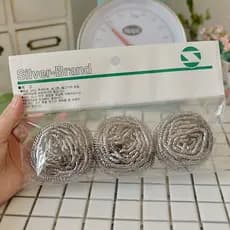 Coreia importada bola de aço espiral bola de limpeza de aço inoxidável 3P pote doméstico escova de lavagem escova pote i