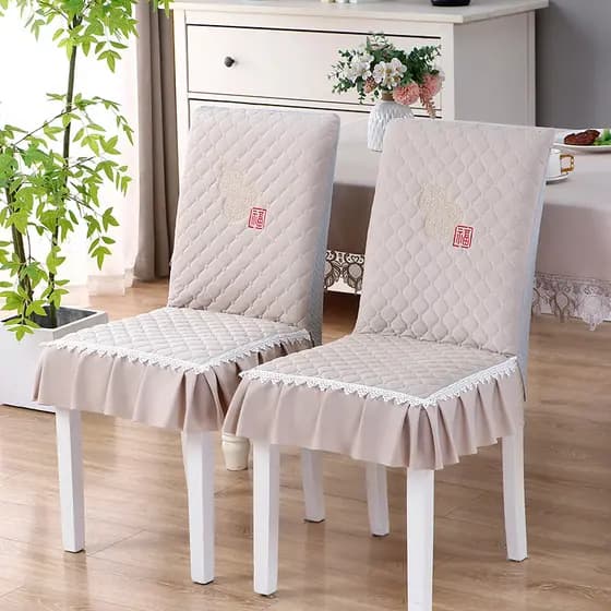 Capa de cadeira leve luxo novo estilo doméstico antiderrapante mesa de jantar assento capa de cadeira de jantar capa de