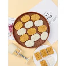 Molde de bolo de feijão Mung, pastelaria doméstica, pele de neve, Mooncake, Trehalose, abacaxi, modelo de bolo, prensa e