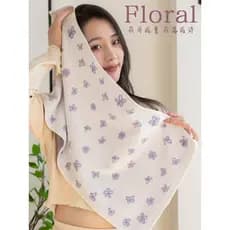 Toalha Floral pequena feminina de algodão puro, toalha macia de algodão fresco para uso doméstico, toalha de mão para ba