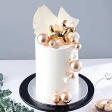 Decoração de bolo de cozimento ins balão influenciador decoração de bolo de aniversário de cachorro bola de ouro redonda