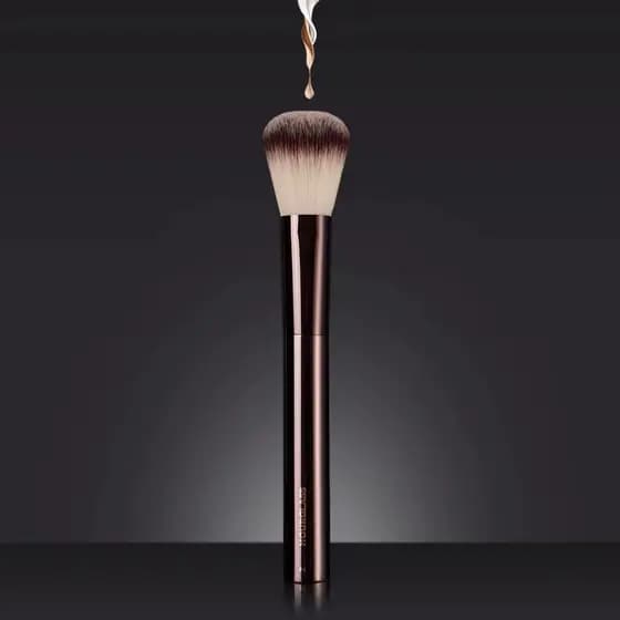 HG Não. 2 cabeça redonda Blush escova um pacote pequeno pó solto escova contorno cerdas macias Super macio não comer pó
