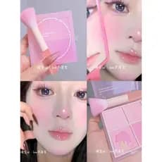Pele de Oliva Bebê Não Vá!Blush de quatro cores fosco perolado remover creme amarelo morango rosa atmosfera sombra rosa