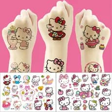 20 KT gato tatuagem adesivos crianças dos desenhos animados adesivos de transferência de água menina bonito brinquedo ad