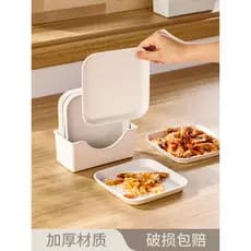 Prato de osso de cuspe de qualidade alemã, prato doméstico de osso, mesa de jantar de qualidade alimentar, embalagem de