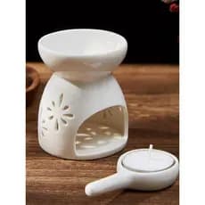 Pequeno pequeno queimador de aromaterapia de cerâmica vela interna lâmpada de aromaterapia coberta antigo queimador de a