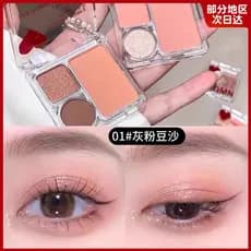 2025 novo estilo paleta de sombras de três cores fosco perolado fino piscando fácil mancha paleta de sombras delicado of