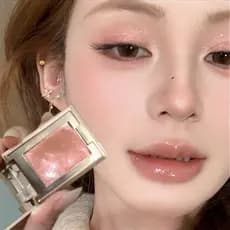 2026 novo estilo pérola redonda Jade úmido sentimento extravagante rosa ouro quebrado diamante cristal em pó sombra bril