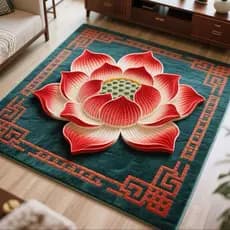 Tapete de chão de lótus de cristal, tapete de meditação, uso doméstico no quarto, sala quadrada, sala de estar em estilo