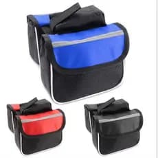 Bolsa de bicicleta 3 em 1/bolsa de selim para mountain bike, bolsa de quadro frontal, bolsa de tubo superior/acessórios