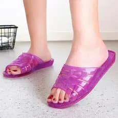 Chinelos de cristal novo estilo casa sandálias chinelos moda feminina ao ar livre resistente ao desgaste interior antide