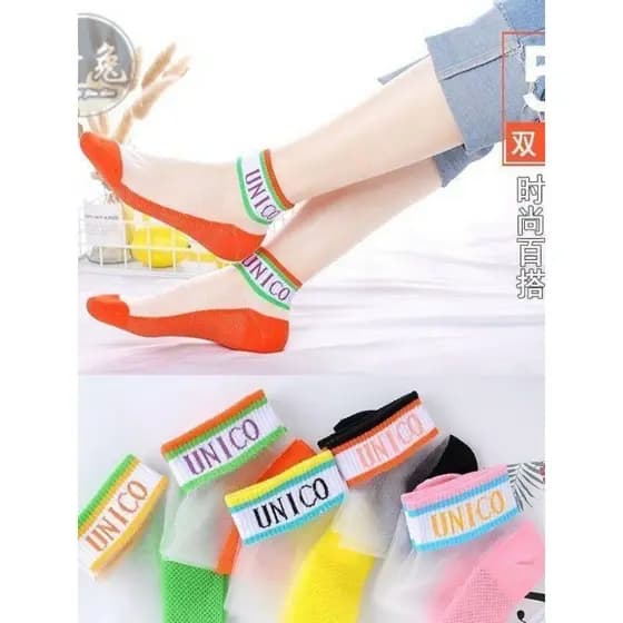 Confortável verão novo estilo meias de cristal fino meias de seda de vidro respirável All-Match meias femininas influenc