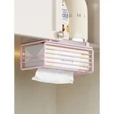 Prateleira de cozinha sob o armário, sem perfuração, pendurado, Rack de armazenamento de tecido, multifuncional, lenços