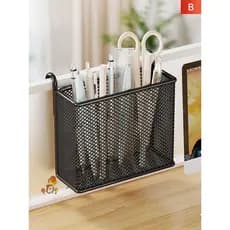 Suporte para caneta, mesa, pendurado, papelaria, suporte para caneta, cesta suspensa, estudante doméstico, rack de armaz