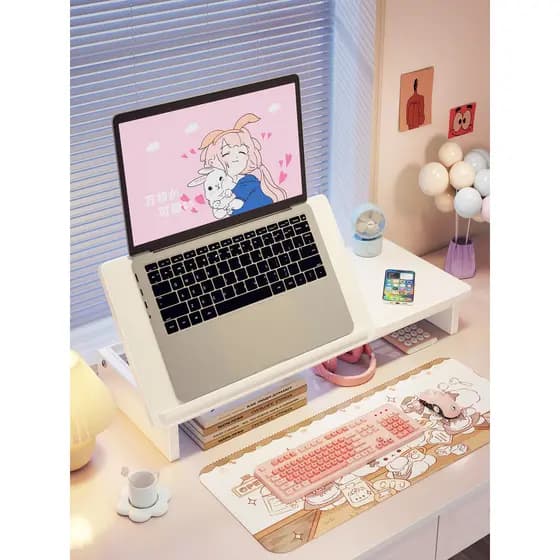 Suporte de rack de aumento para Laptop Jogo suspenso Rack de armazenamento de mesa Levantamento Proteção Cervical ajustá