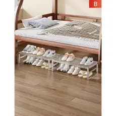 Sapateira dormitório aluguel simples cama inferior rack de armazenamento Anti-poeira Multi-camada sob mesa armário de sa