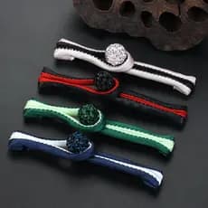 Fecho de cheongsam com incrustação de diamante em dois tons, botão de estilo tradicional chinês, acessório decorativo pa