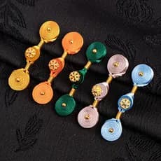 Novo botão de cheongsam em estilo chinês, botão tradicional chinês tecido à mão, acessório retrô para Hanfu e traje Tang